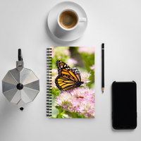 Monarch Butterfly on Sedum Spiral notebook
