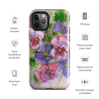 Watercolor Pansies Tough Case for iPhone®
