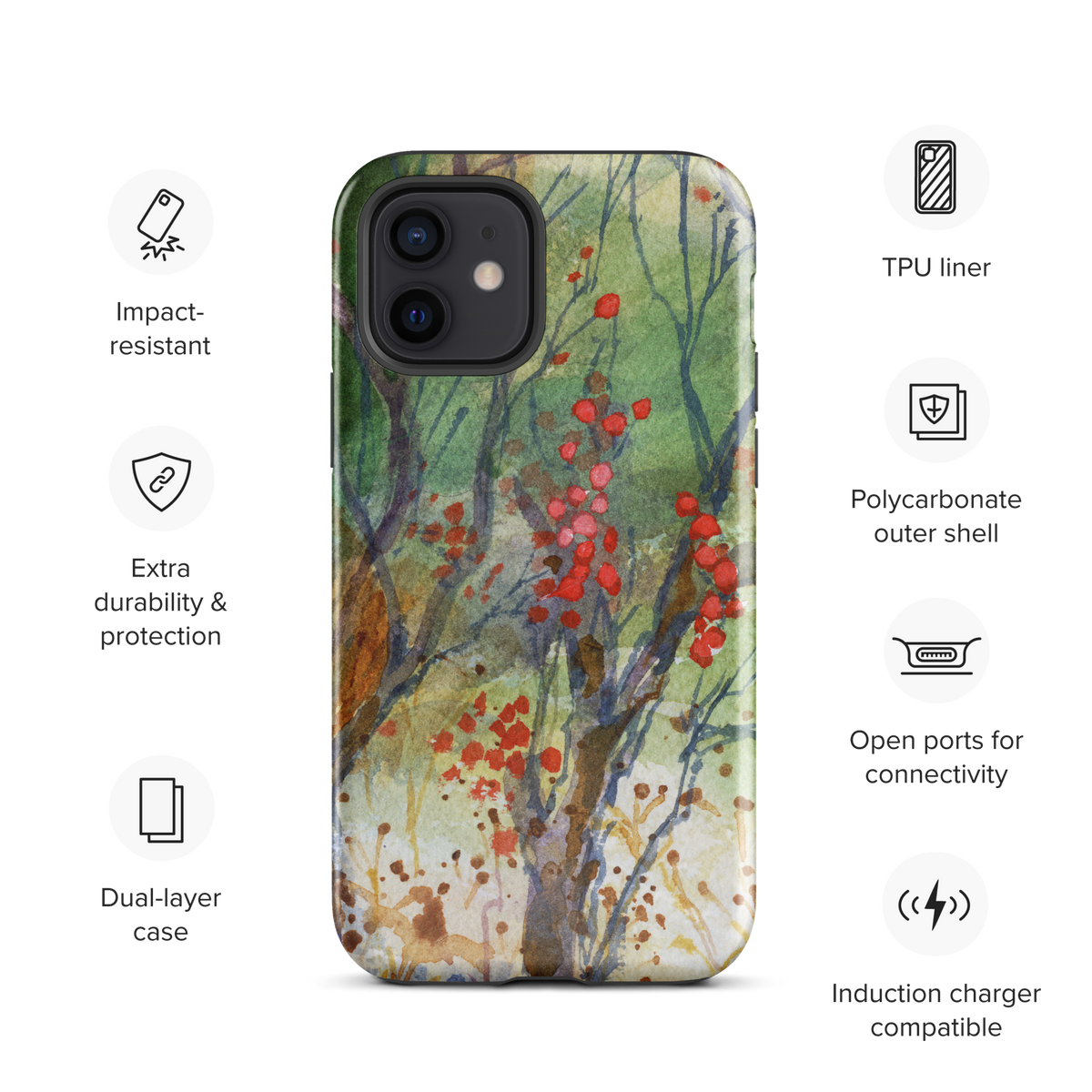 Winter Berries Tough Case for iPhone®