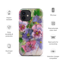 Watercolor Pansies Tough Case for iPhone®