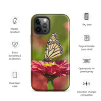 Monarch on Pink Zinnia Tough Case for iPhone