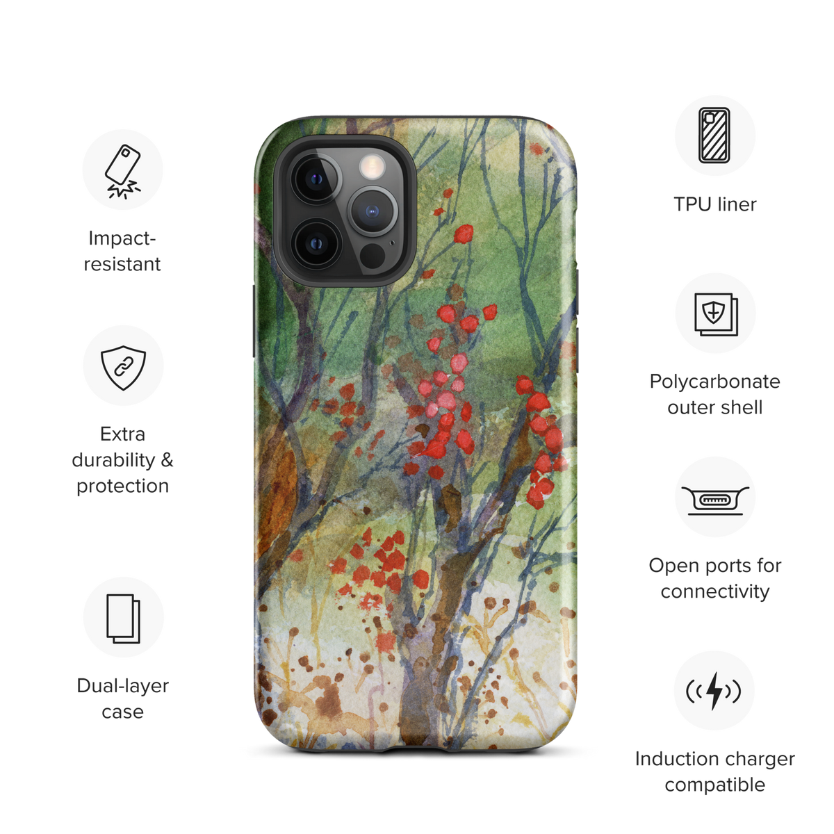 Winter Berries Tough Case for iPhone®