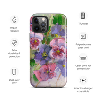 Watercolor Pansies Tough Case for iPhone®