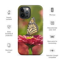 Monarch on Pink Zinnia Tough Case for iPhone