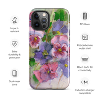 Watercolor Pansies Tough Case for iPhone®