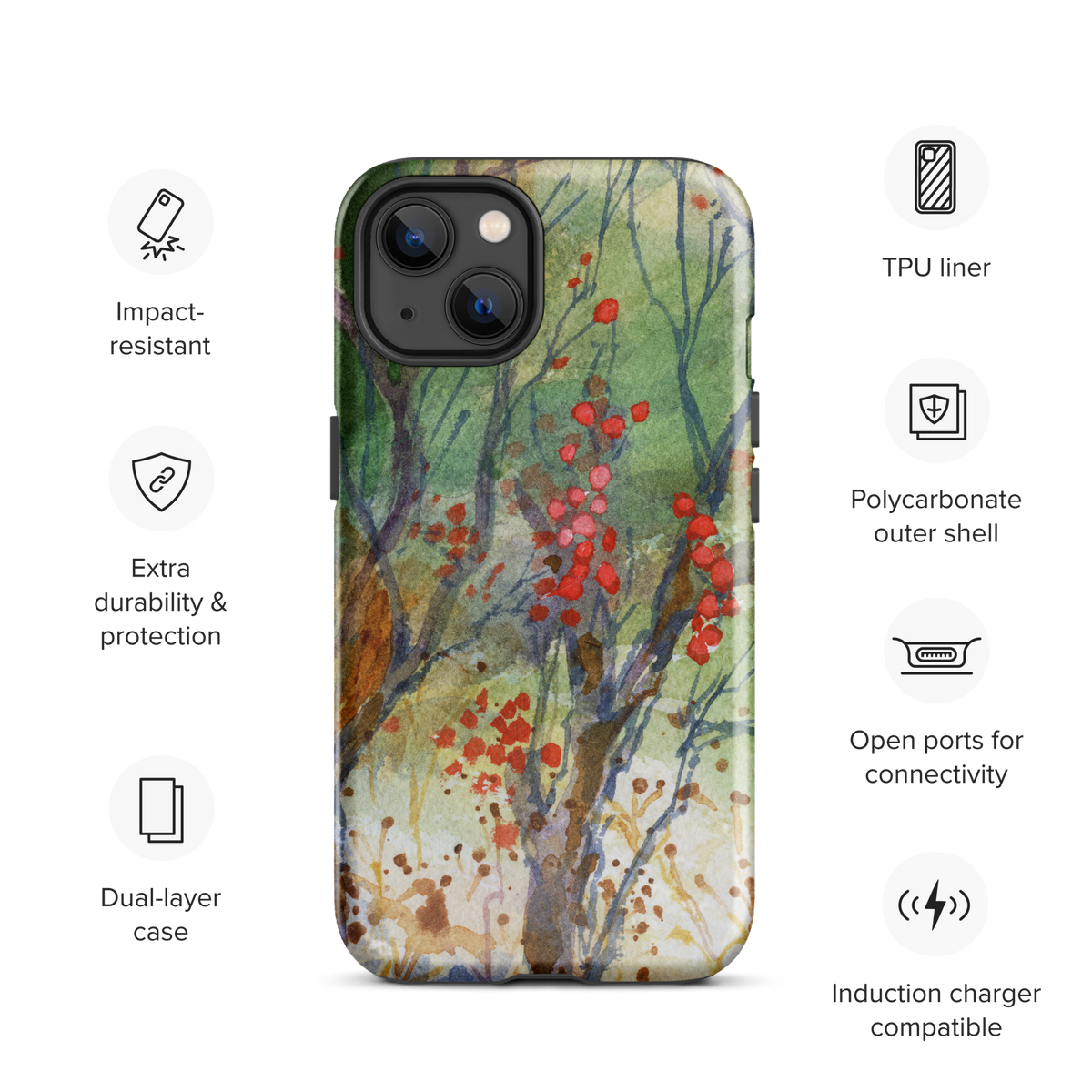 Winter Berries Tough Case for iPhone®