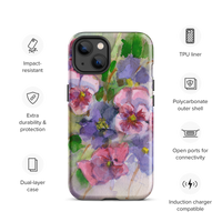 Watercolor Pansies Tough Case for iPhone®