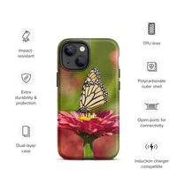 Monarch on Pink Zinnia Tough Case for iPhone