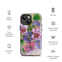 Watercolor Pansies Tough Case for iPhone®