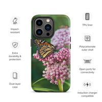 Monarch on Milkweed Tough Case for iPhone