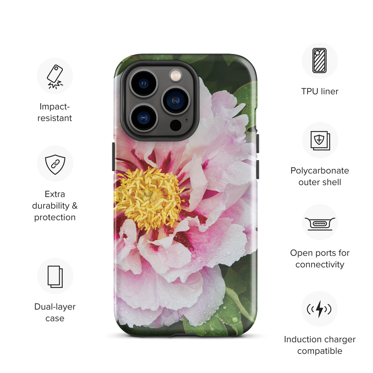Peony Bloom Tough Case for iPhone®