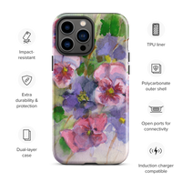 Watercolor Pansies Tough Case for iPhone®