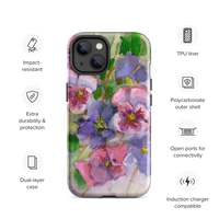 Watercolor Pansies Tough Case for iPhone®