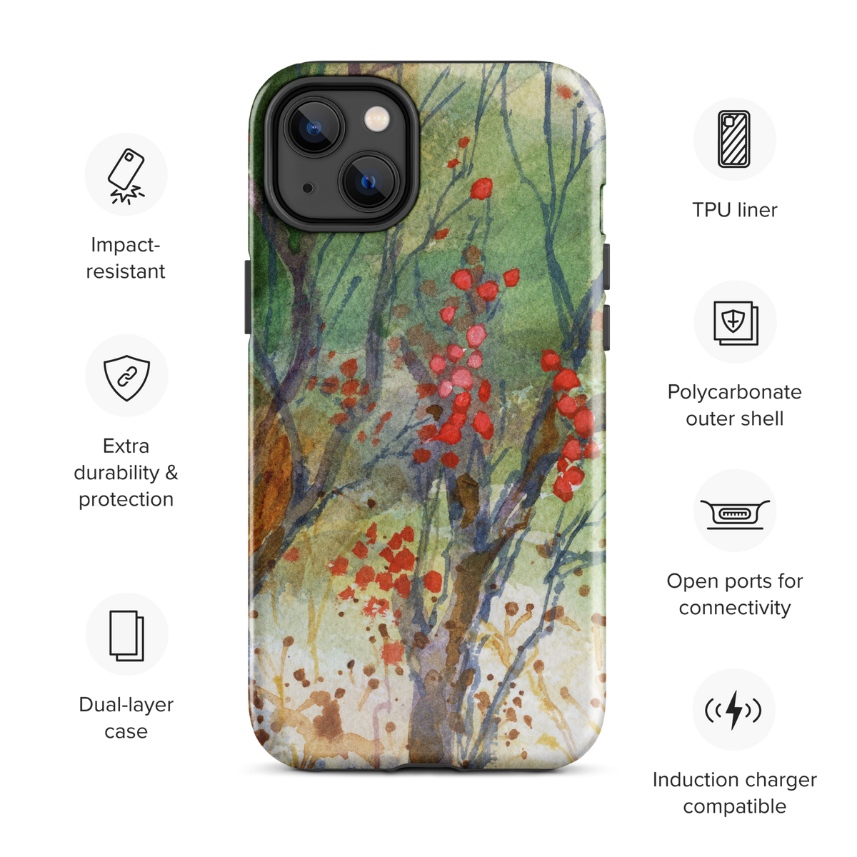 Winter Berries Tough Case for iPhone®