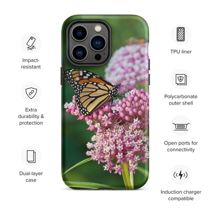 Monarch on Milkweed Tough Case for iPhone