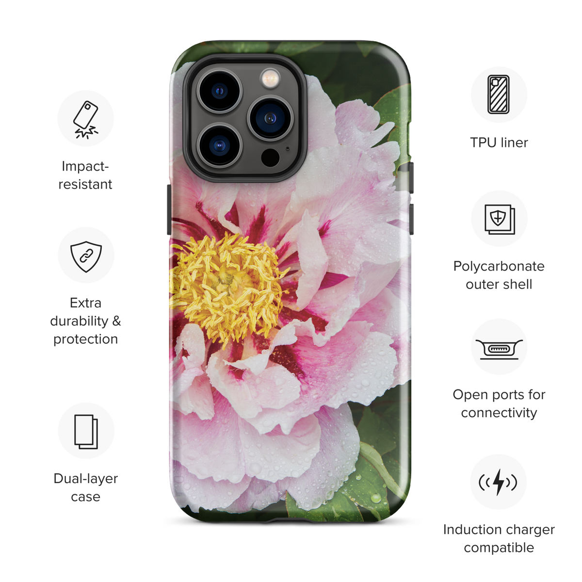 Peony Bloom Tough Case for iPhone®