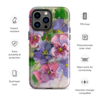 Watercolor Pansies Tough Case for iPhone®