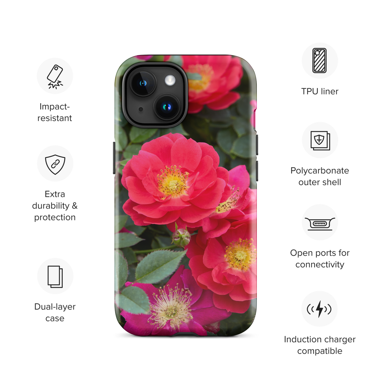 Colorful Roses Tough iPhone Case