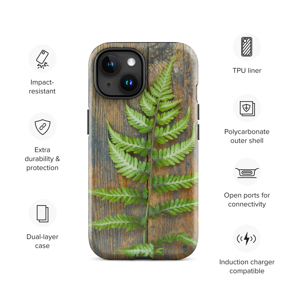 Rustic Fern Tough iPhone Case