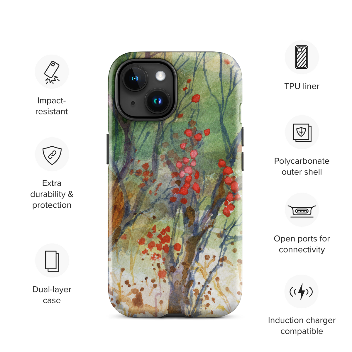 Winter Berries Tough Case for iPhone®