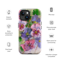 Watercolor Pansies Tough Case for iPhone®