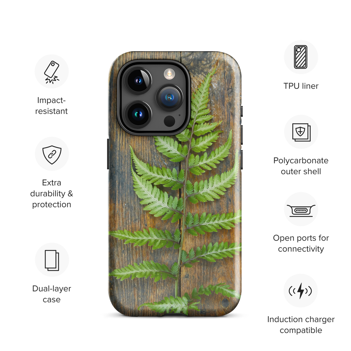 Rustic Fern Tough iPhone Case