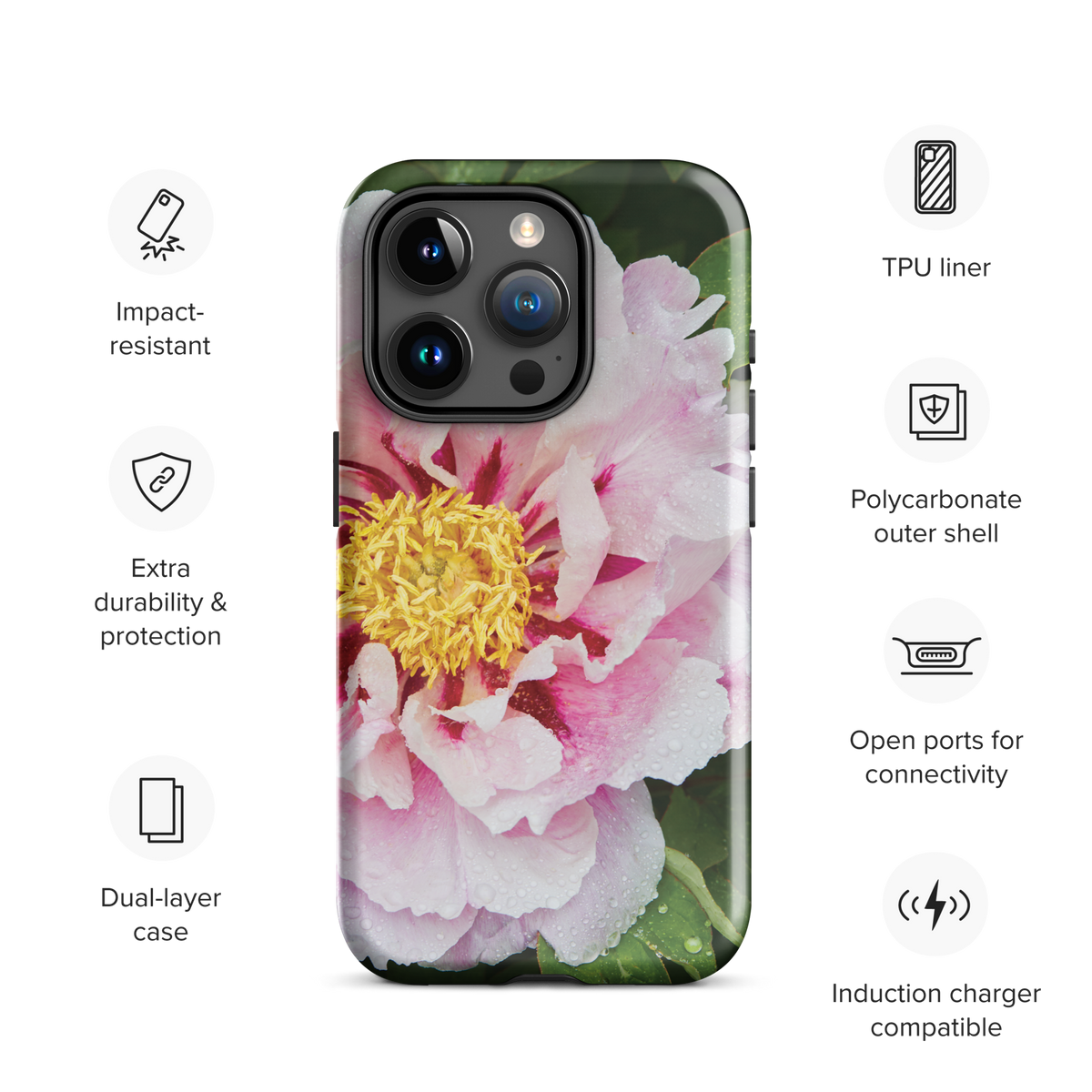 Peony Bloom Tough Case for iPhone®