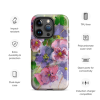 Watercolor Pansies Tough Case for iPhone®