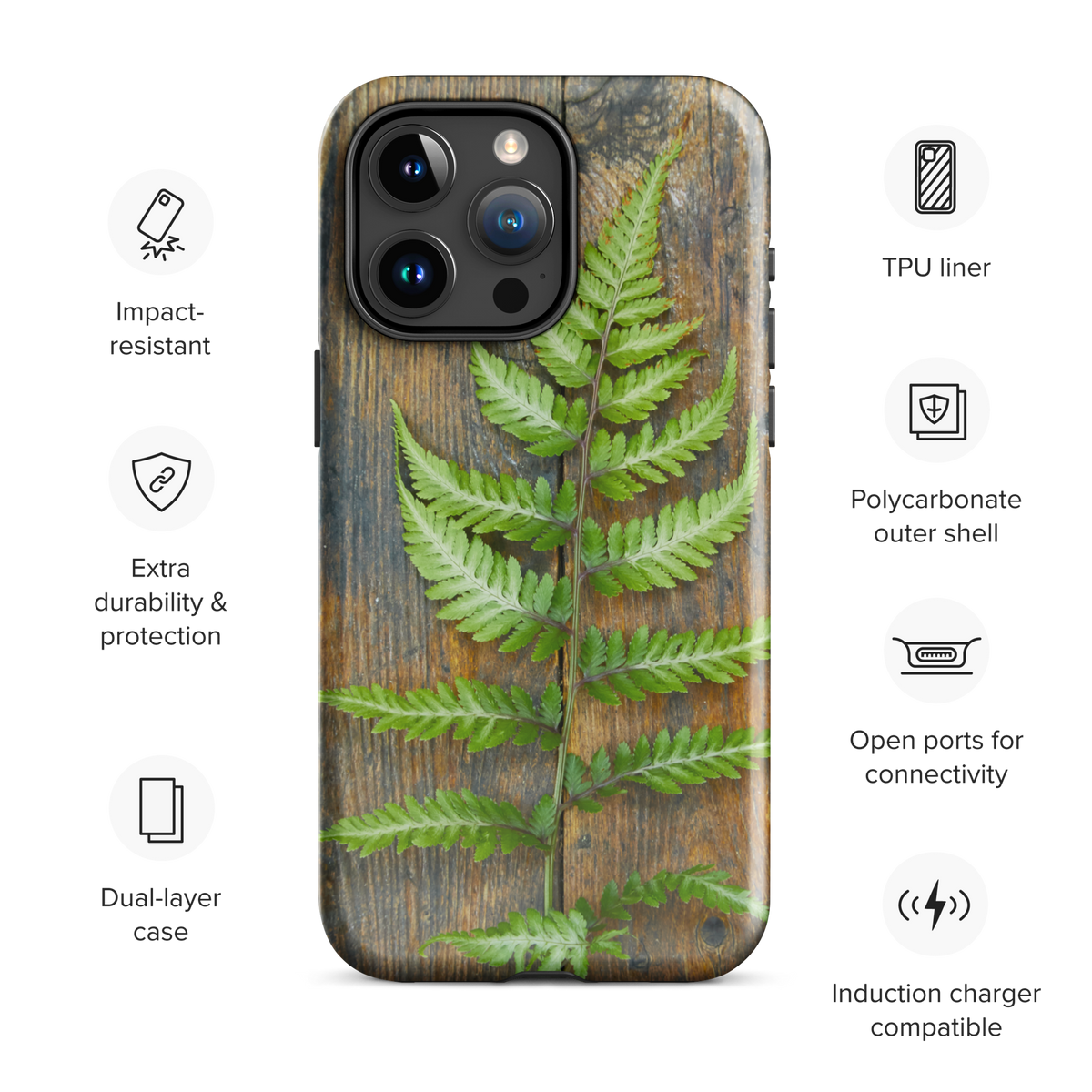 Rustic Fern Tough iPhone Case