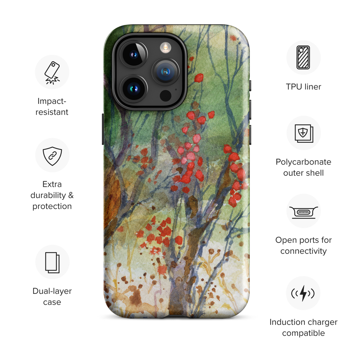 Winter Berries Tough Case for iPhone®