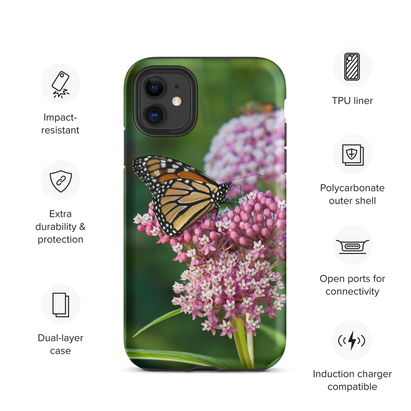 Monarch on Milkweed Tough Case for iPhone