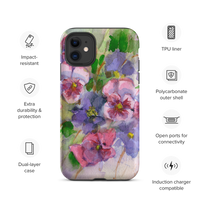 Watercolor Pansies Tough Case for iPhone®