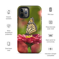 Monarch on Pink Zinnia Tough Case for iPhone