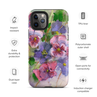 Watercolor Pansies Tough Case for iPhone®