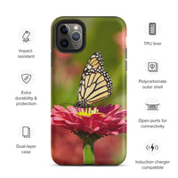 Monarch on Pink Zinnia Tough Case for iPhone