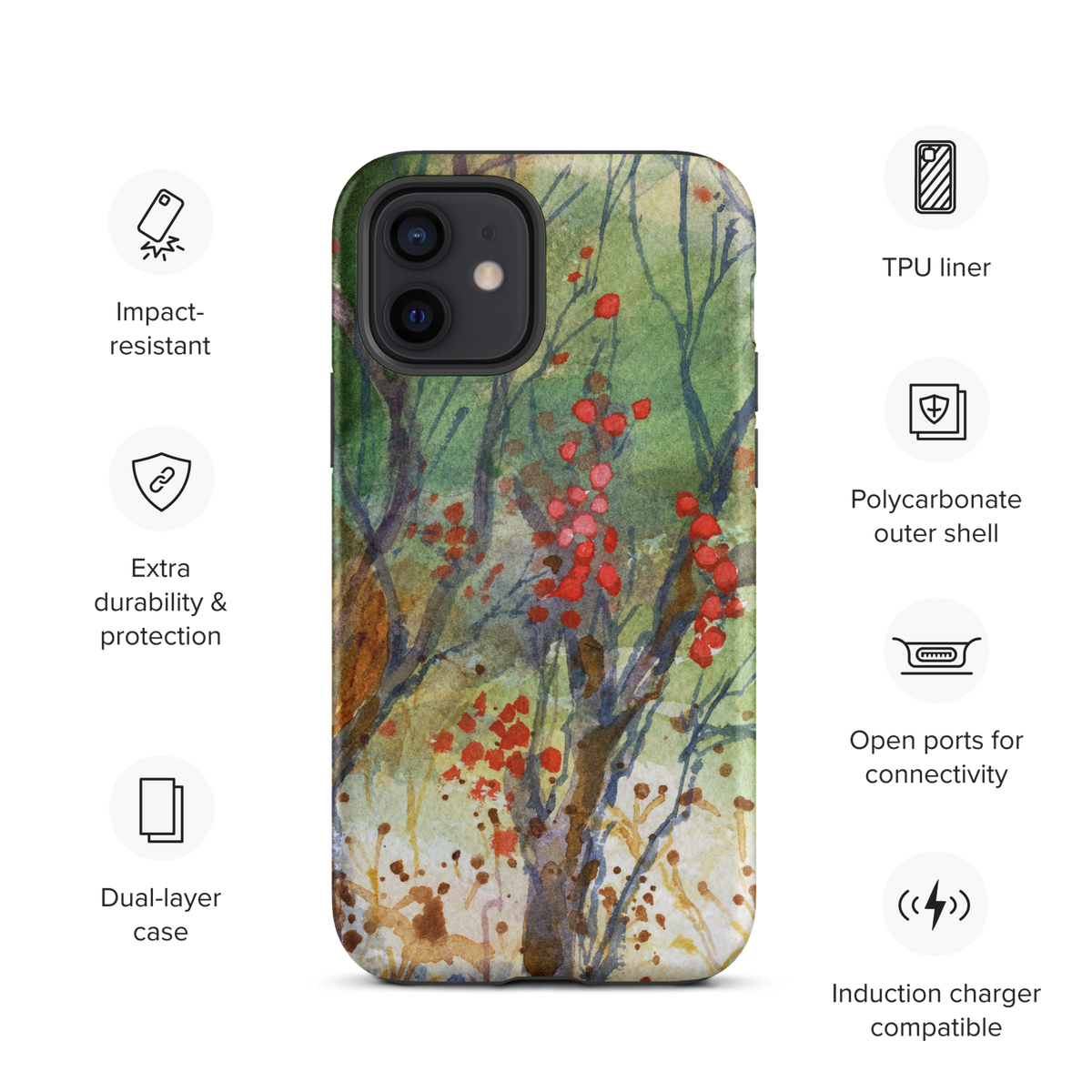 Winter Berries Tough Case for iPhone®