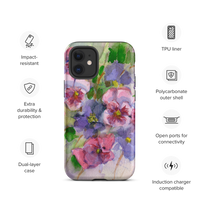 Watercolor Pansies Tough Case for iPhone®