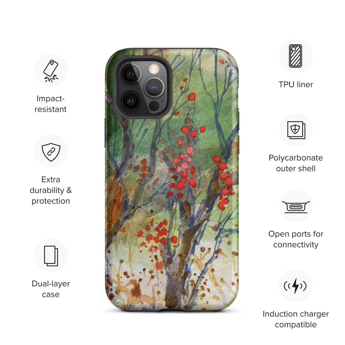 Winter Berries Tough Case for iPhone®