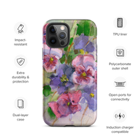 Watercolor Pansies Tough Case for iPhone®