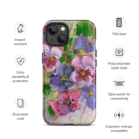 Watercolor Pansies Tough Case for iPhone®