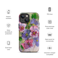 Watercolor Pansies Tough Case for iPhone®