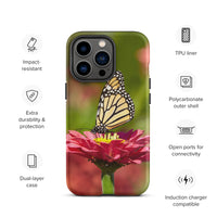 Monarch on Pink Zinnia Tough Case for iPhone
