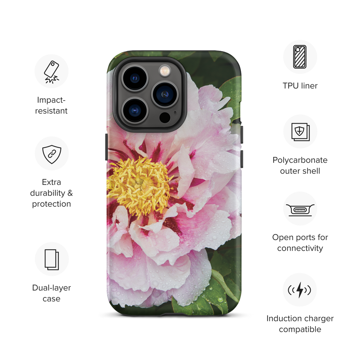 Peony Bloom Tough Case for iPhone®