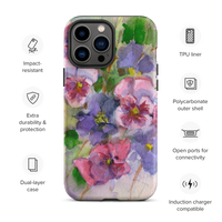 Watercolor Pansies Tough Case for iPhone®