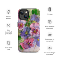 Watercolor Pansies Tough Case for iPhone®
