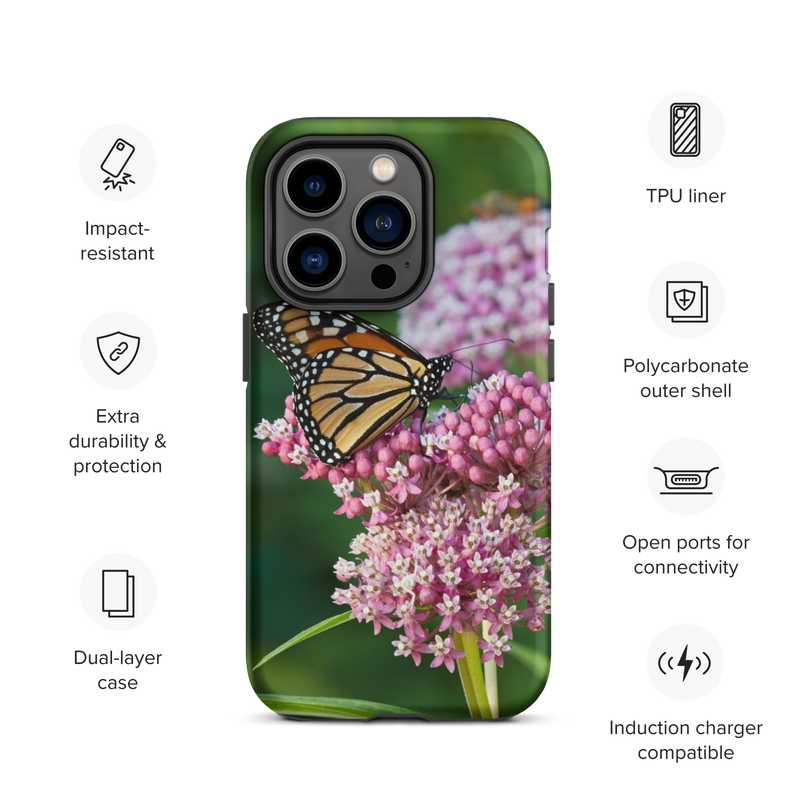 Monarch on Milkweed Tough Case for iPhone
