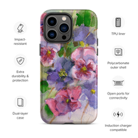Watercolor Pansies Tough Case for iPhone®