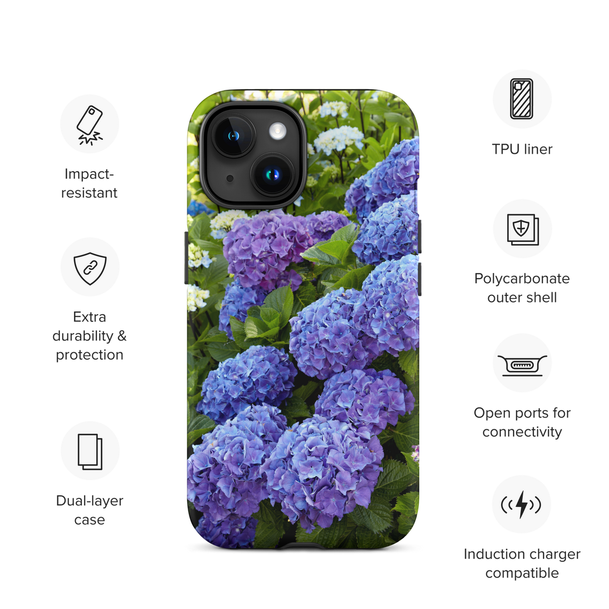 Blue Hydrangea Tough iPhone Case