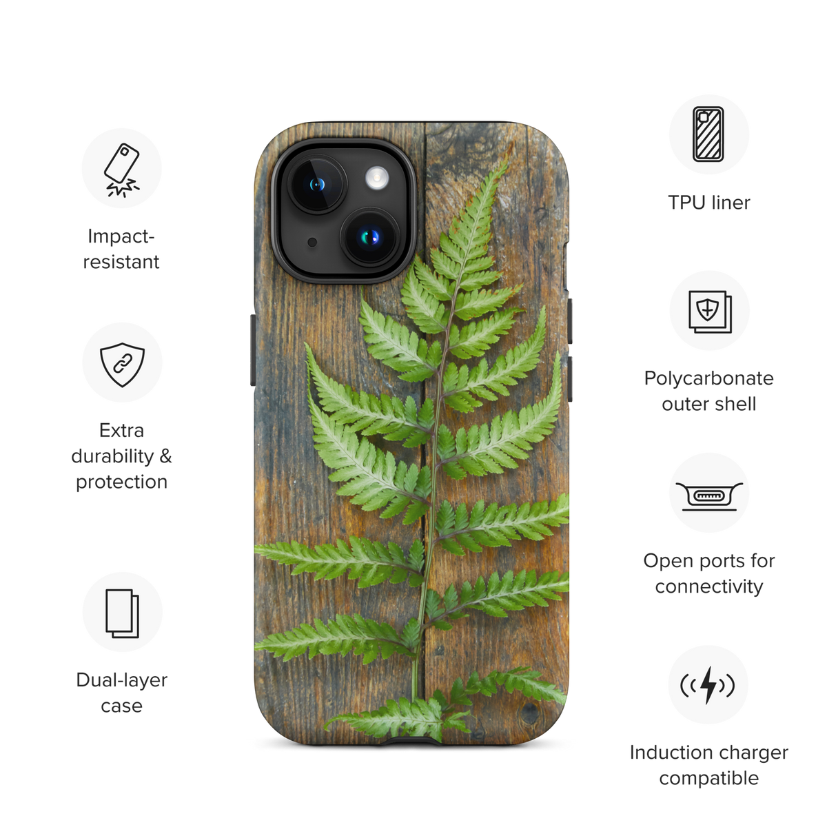 Rustic Fern Tough iPhone Case