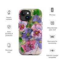 Watercolor Pansies Tough Case for iPhone®